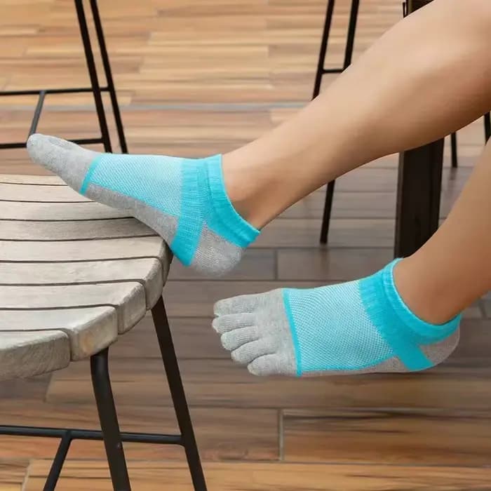 Chaussettes de sport à cinq doigts pour hommes, respirantes, confortables, façonnant, Anti-Friction,