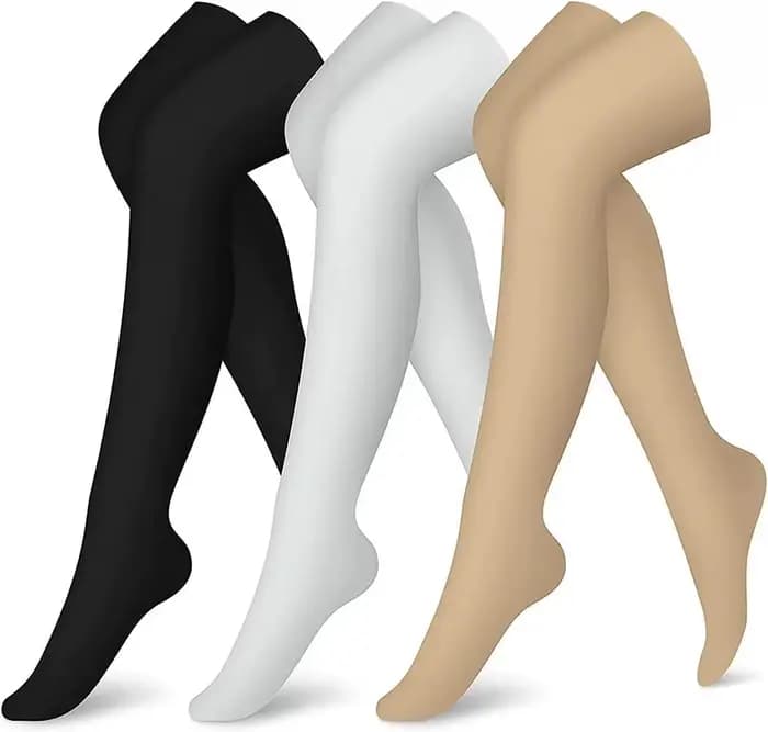3 paires de chaussettes de Compression hautes pour infirmières, chaussettes de Sport pour dames et f