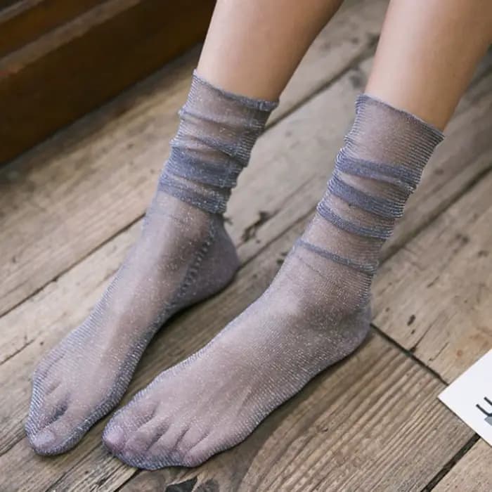 Chaussettes fines pour femmes, style coréen, confortables, transparentes, en gaze, mode simple, bril
