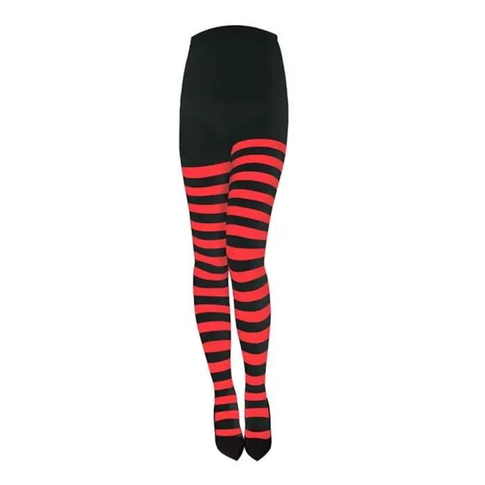 Collants rayés de noël pour femmes, collants pleine longueur, bas hauts pour fête de noël, maquillag
