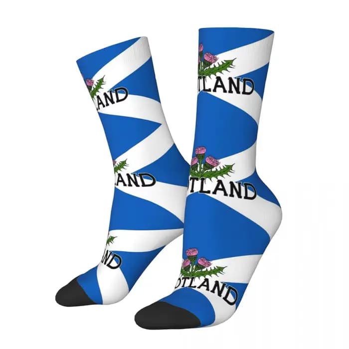 Ecosse Saltire drapeau écossais St Andrews croix et chardon chaussettes Harajuku bas toutes saisons 