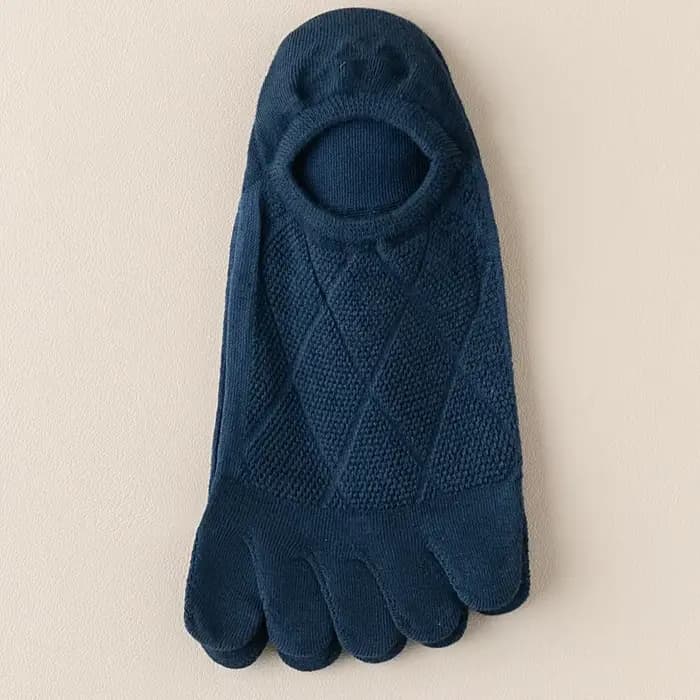5 paires de chaussettes antidérapantes pour hommes, avec doigts séparés, pantoufles invisibles, chau