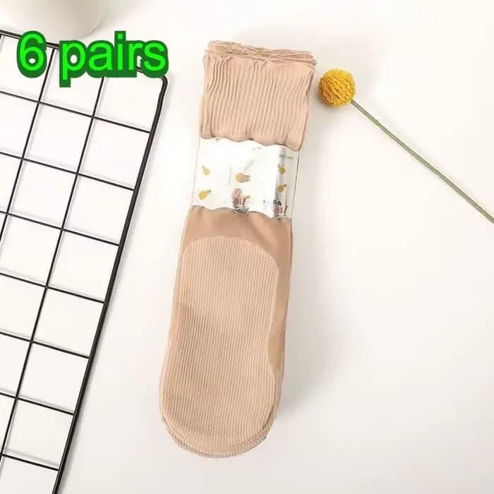 Chaussettes transparentes non contraignantes pour femmes, chaussettes fines à la cheville avec semel