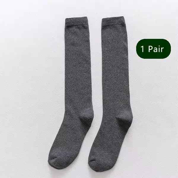 Chaussettes longues en coton pour hommes, hautes, solides, douces, élastiques, robe de soirée, bas f