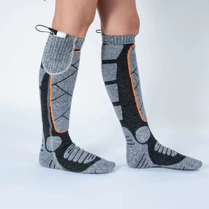 Chaussettes chauffantes électriques rechargeables USB 3 Modes de chauffage chaussettes d'hiver ski e