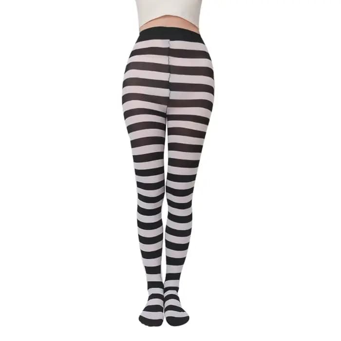 Collants rayés décontractés pour femmes, collants pleine longueur, leggings rayés de Noël
