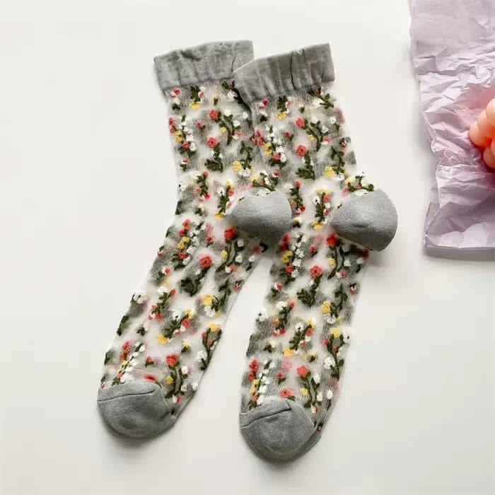 Chaussettes fines d'été pour femmes, nouveauté, couleur, mode dames, chaussettes transparentes, resp
