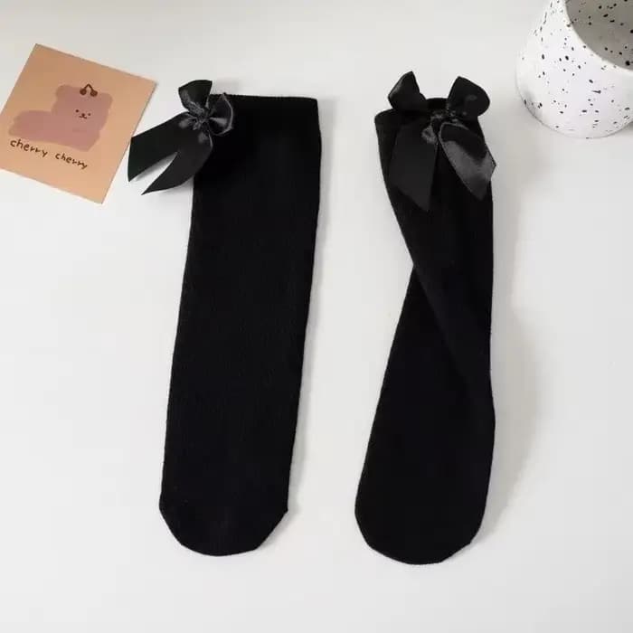 Chaussettes en coton pour bébé, nœud coréen, rose, princesse, mollet, chaussettes Lolita douces, cha
