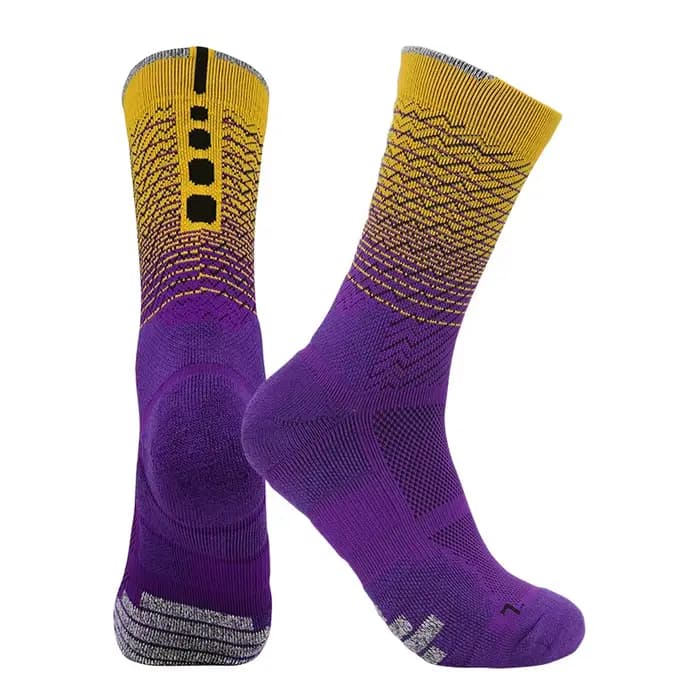 Chaussettes de basket-ball pour hommes, épaisses et respirantes, bas de serviette coloré, Fitness, c