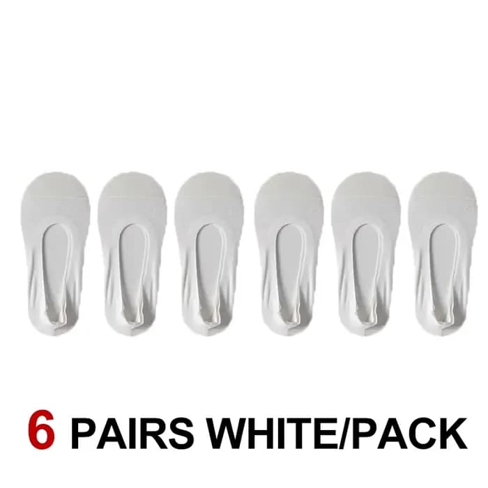 6 paires de chaussettes de sport invisibles en coton de couleur unie pour femmes, chaussettes décont