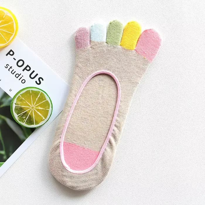 Chaussettes femmes printemps été cinq doigts cheville chaussettes filles cadeau coton orteil chausse
