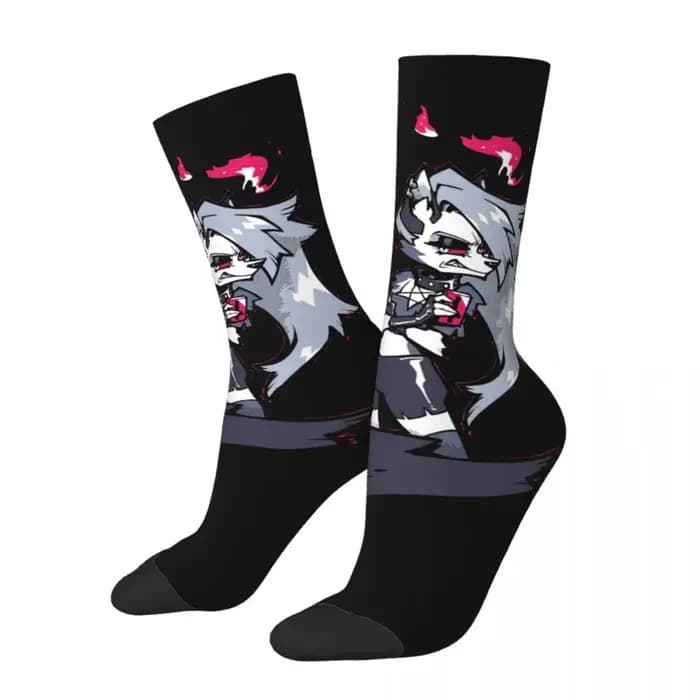 Loona Bad Mood Soccer Chaussettes unisexes, Chaussettes décontractées, Chaussettes d'équipage en pol