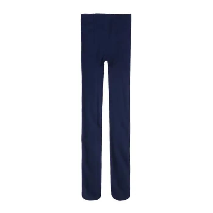 Collants à pieds opaques pour femmes, collants fins, bas, couleurs bonbon, bleu marine