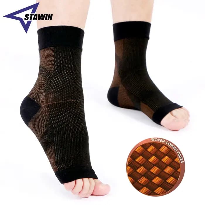 Manchons de pied de récupération de compression en cuivre, chaussettes pour fasciite plantaire, orte