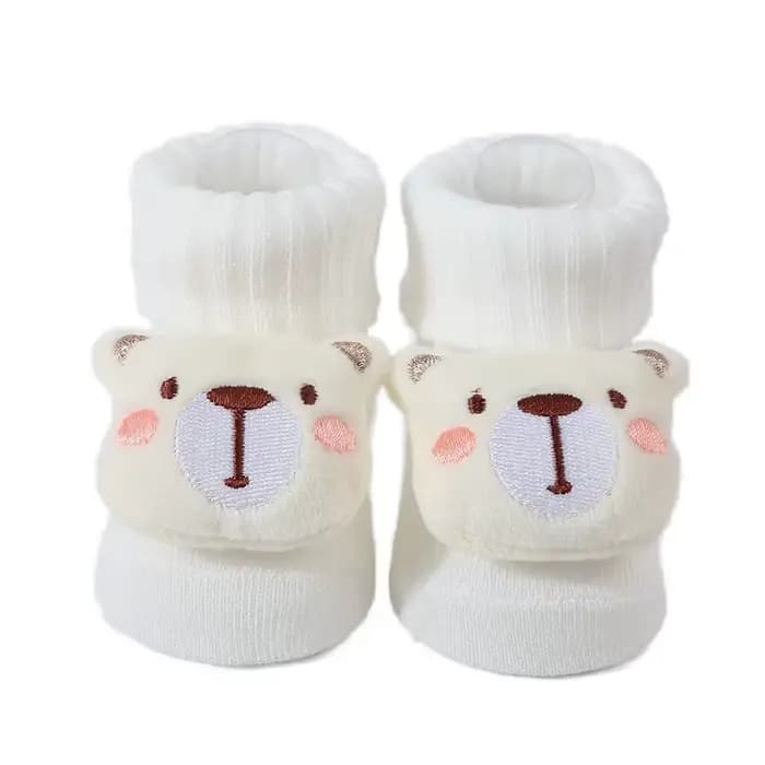 Chaussettes de printemps pour nouveau-né, poupée de dessin animé mignonne, chaussettes tricotées dou