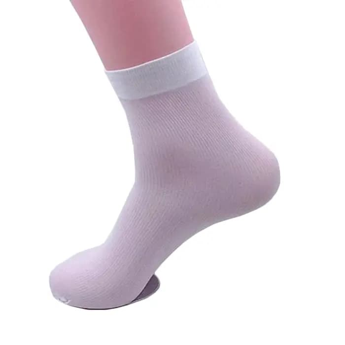 Chaussettes fines et soyeuses pour hommes, chaussettes d'été Ultra hautes, extensibles, lisses au-de
