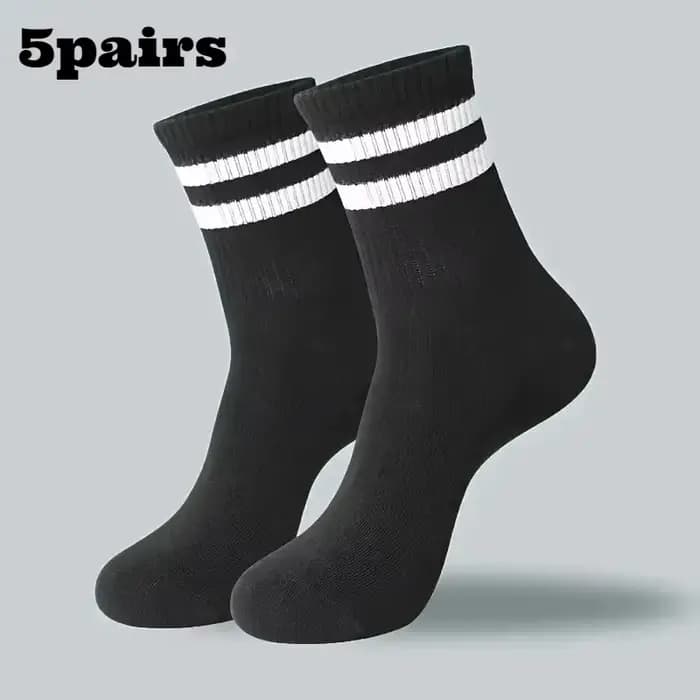 5/10 paires de chaussettes rayées avec chaussettes absorbant la sueur et respirantes pour le sport e