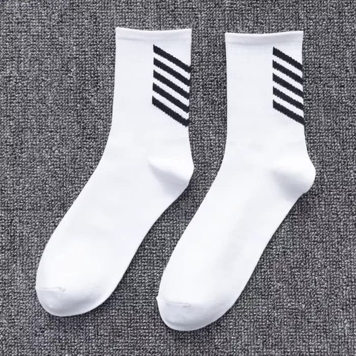 Chaussettes courtes en coton pour hommes, grandes tailles, 45 46 48, blanches, classiques, Hip Hop