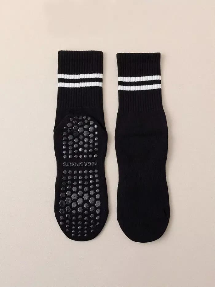 Chaussettes Pilates avec poignées pour femmes, chaussettes de Yoga, chaussettes antidérapantes de 1/