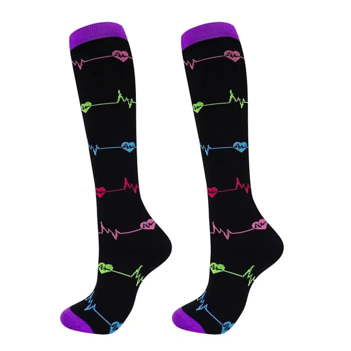 Chaussettes de Compression pour femmes et hommes, bas de genou, 20-30mmHg, œdème, diabète, varices, 