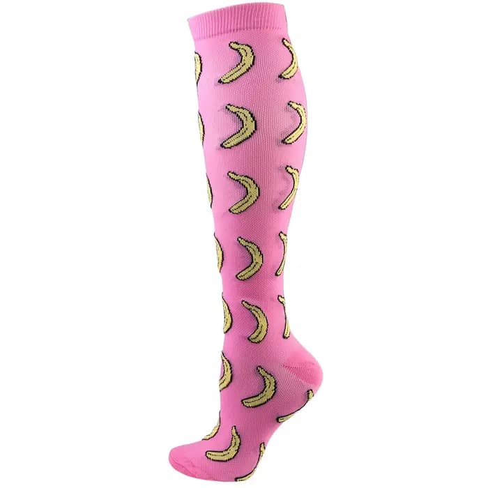Chaussettes roses pour hommes, chaussettes de course à Compression, bas de sport 20-30mmhg pour Mara