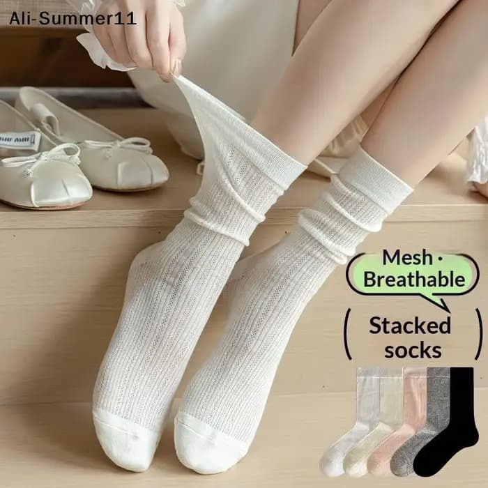 【U11】1 paire de chaussettes longues et fines pour femmes, style JK Lolita, pour filles, style japona