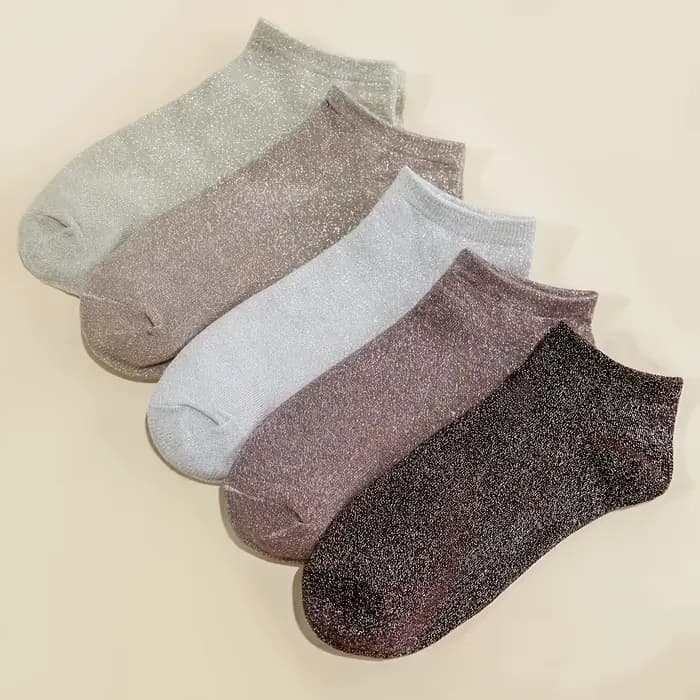 5 paires de chaussettes courtes pour femmes