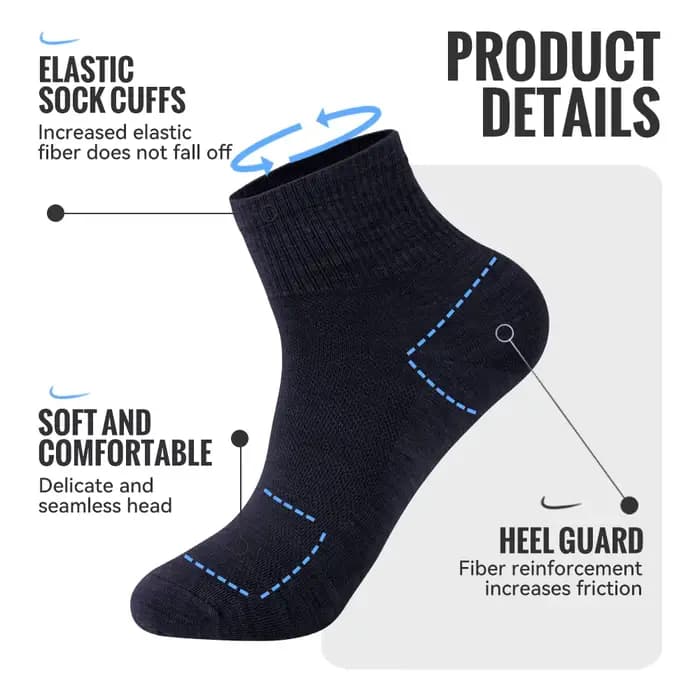 WRELS 1/2/3 paires de chaussettes en laine mérinos