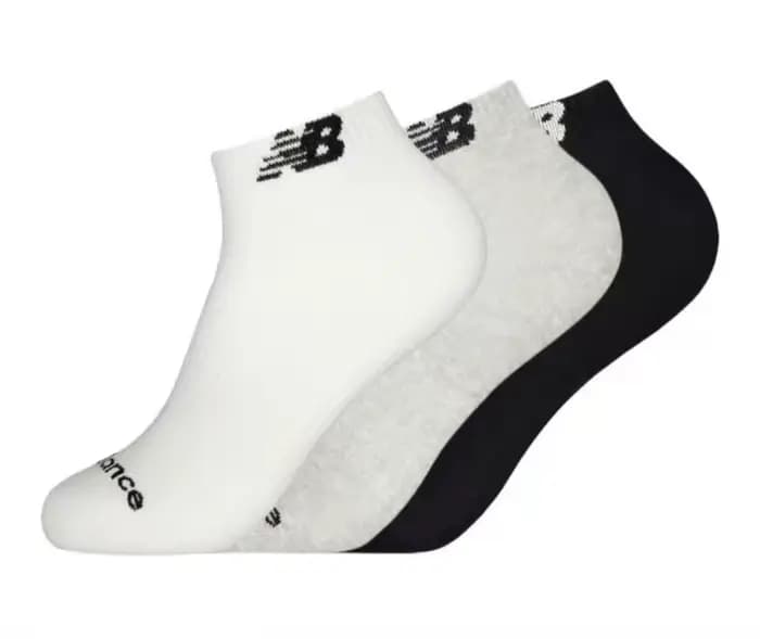 New Balance Chaussettes courtes simples, confortables et douces (unisexe) en couleurs assorties LAS43421-WM