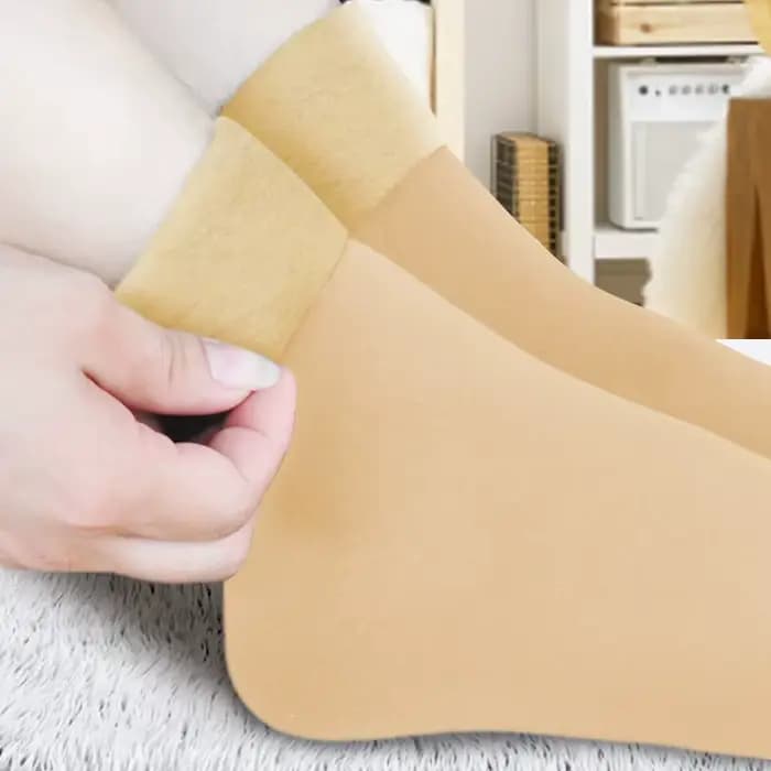 1-5 paires hiver neige chaussettes femmes hommes velours épaissi moyen Tube couleur unie sol thermique sommeil