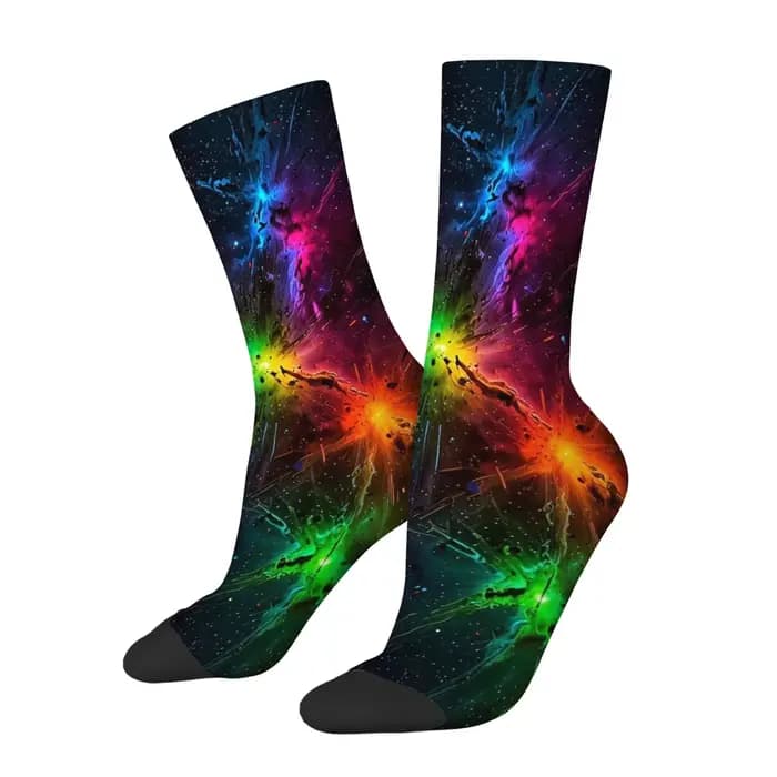 Cosmic Nebula Art Chaussettes pour hommes