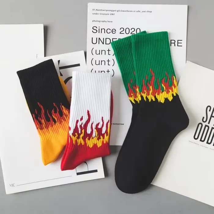 Chaussettes de Skateboard de rue flamme rouge