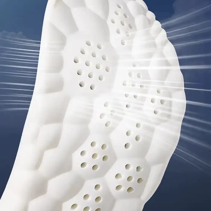 1 paire de semelles intérieures de sport en latex, souples, haute élasticité, orthopédiques, respirantes, amortissantes, avec soutien de la voûte plantaire
