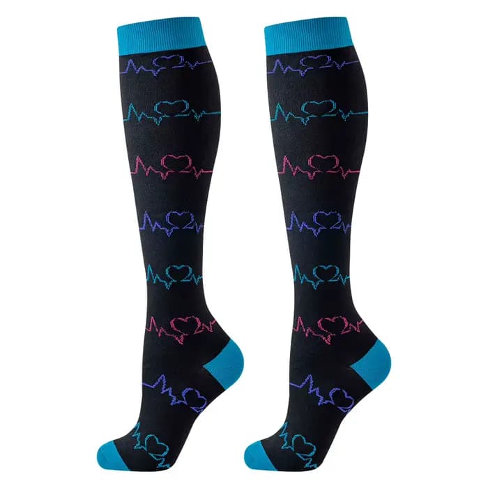 Chaussettes de Compression pour hommes femmes 4 paires course Sport infirmière bas