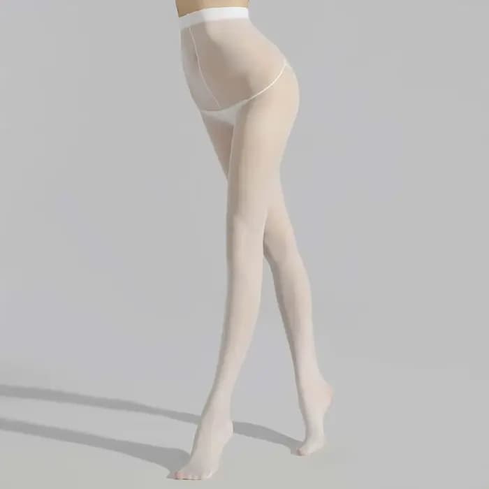 1 paire de collants blancs pour femmes