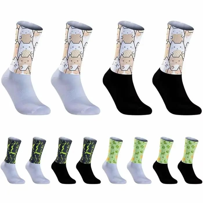 Chaussettes de cyclisme unisexes mi-mollet