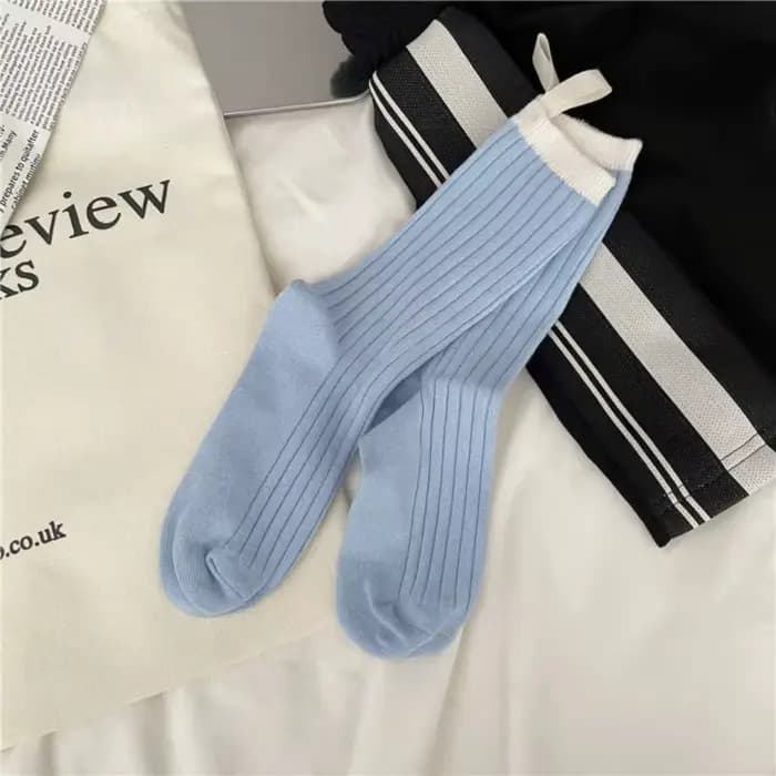Chaussettes mi-tube en coton pour femmes