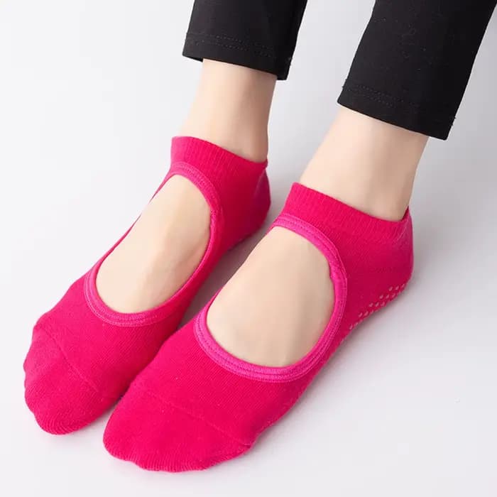 Chaussettes de yoga coordonnantes à cinq doigts pour femmes