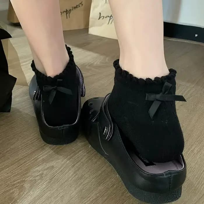 Chaussettes à nœud Lolita