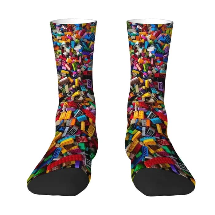 Chaussettes amusantes en forme de blocs de construction