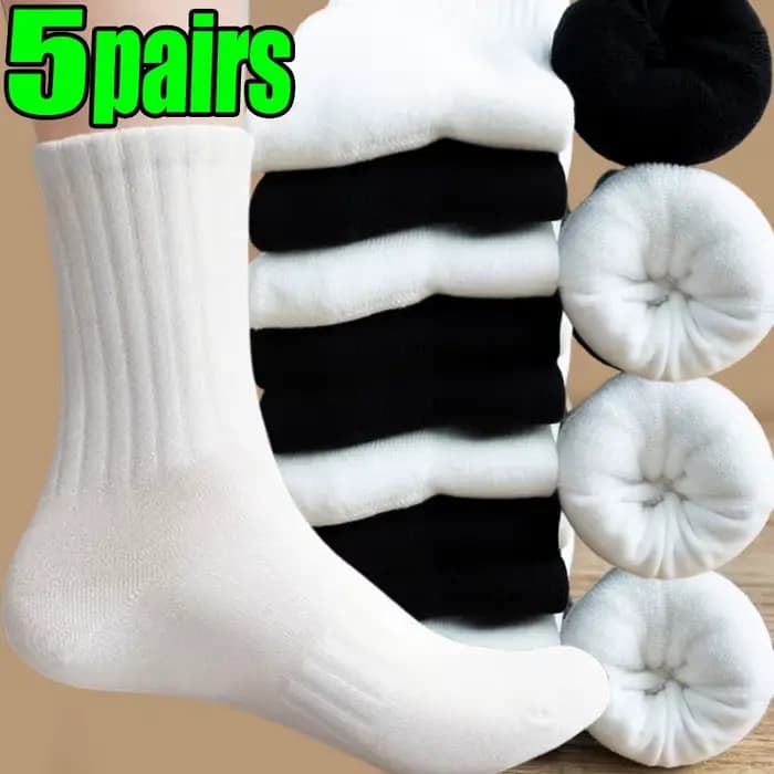 1/5 paires de nouvelles chaussettes de sport 100% pur coton