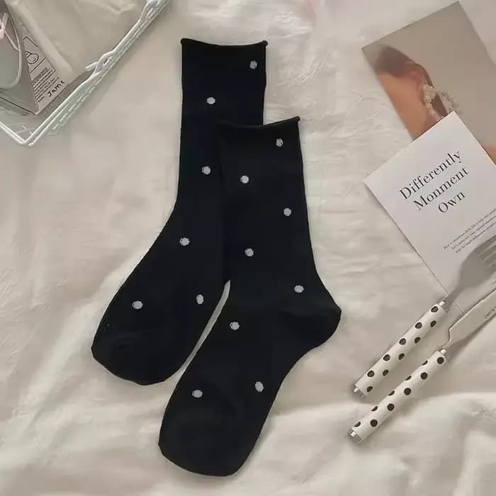 Chaussettes à pois pour femmes