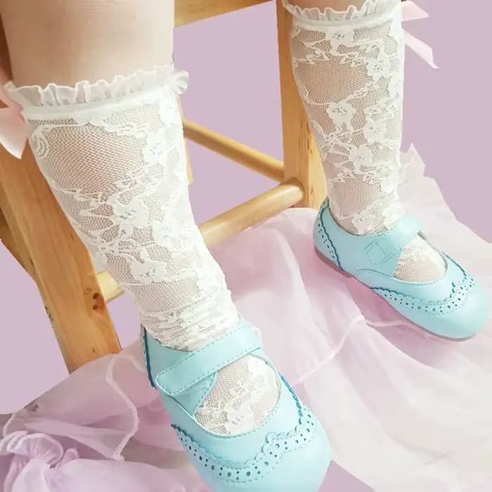 Chaussettes en dentelle pour bébé fille