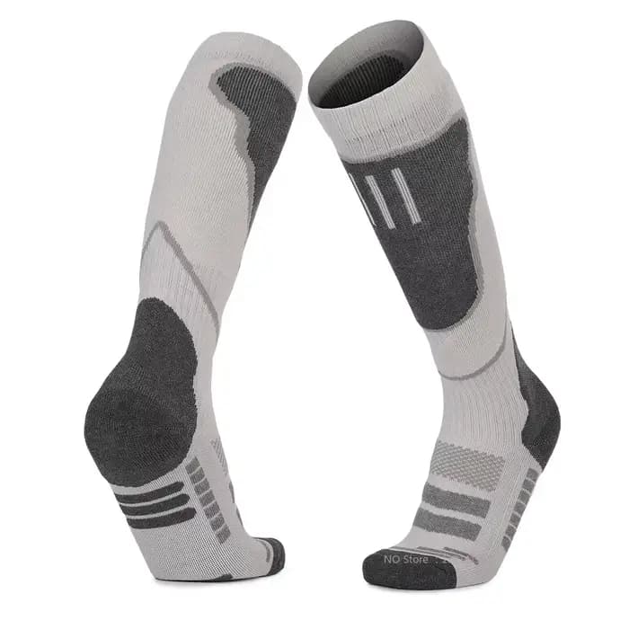 1 paire de chaussettes thermiques en laine mérinos pour hommes et femmes, chaussettes de Compression longues et chaudes pour l'hiver, pour Ski, randonnée, snowboard, escalade, sport
