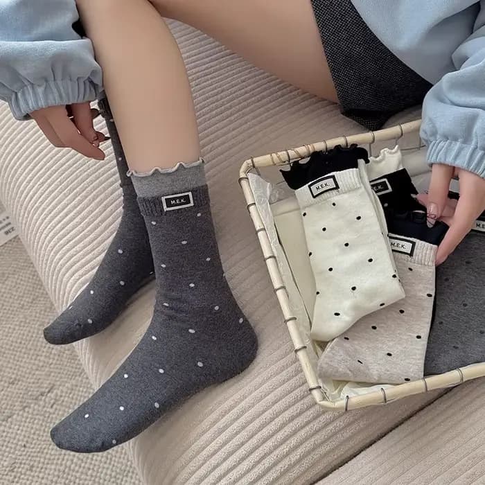Chaussettes pour femmes nouveaux points mignon froufrous décontracté mode