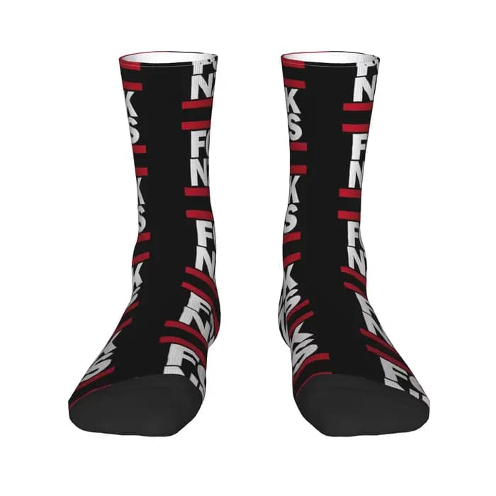 Fck Nzs Chaussettes Kawaii Bas Chaussettes d'extérieur douces pour hommes Chaussettes antidérapantes graphiques d'hiver