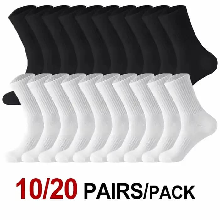 10/20 paires de chaussettes de sport à col rond de couleur unie neutre, absorbant la sueur, respirantes, douces et confortables, pour couple, printemps et été