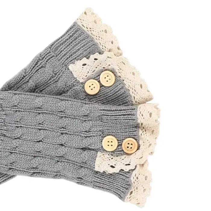 Jambières pour femmes cheville hiver chaud Stretch tricoté Slouch thermique dames épais laine poignets bottes chaussettes femme guêtre Lolita Y2k