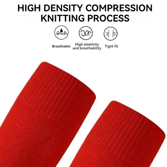 Loogdeel 1 paire de chaussettes de Football professionnelles respirantes à manches de Compression de mollet de haute