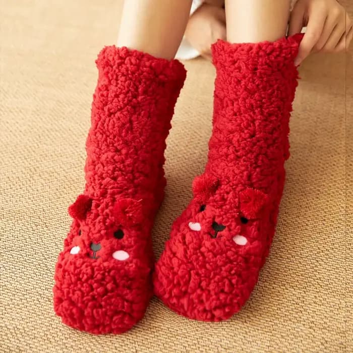 Chaussettes polaires brodées pour femmes